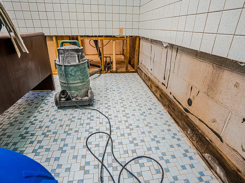 Commercial water damage restoration